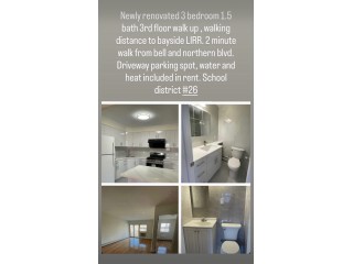 베이사이드 3Bed 1.5Bath 213가 43Ave. 3층나무 히팅과온수포함 주차1대 주차편리